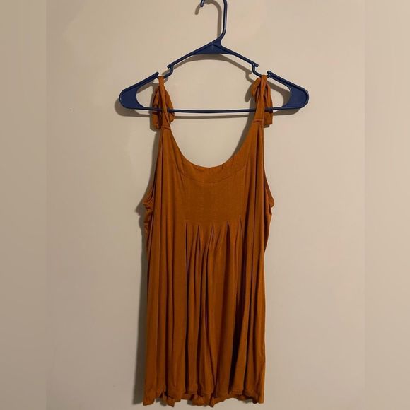 Cable & Gauge Tops - CABLE & Gauge Rust shoulder Tie tunic flowy tank